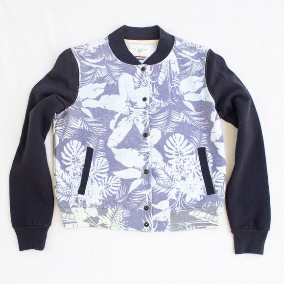 Sol Angeles Jackets & Blazers - Sol Angeles Tropical Print Bomber Jacket